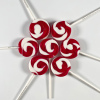 Red & white small lollipops. 100% vegan friendly, dairy-free, soy-free, gluten-free. Red & white small lollipops. 100% vegan friendly, dairy-free, soy-free, gluten-free.