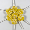 Yellow & white small lollipops. 100% vegan friendly, dairy-free, soy-free, gluten-free. Yellow & white small lollipops. 100% vegan friendly, dairy-free, soy-free, gluten-free.