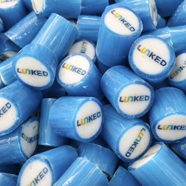 Linked_custom_candy Linked logo custom candy