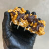 Choc nut, popcorn and salted caramel brittle. 100% vegan.