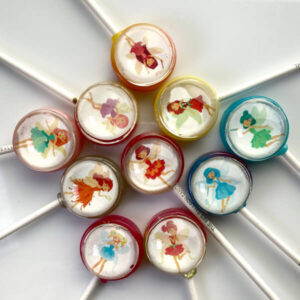 Fairy Pops, 10 different fairies showcased inside a fruit-flavoured lollipops.