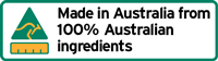Made in Australia from 100% Australia ingredients.