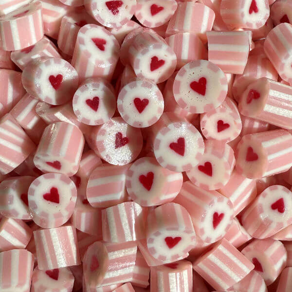 Pink Heart rock candy