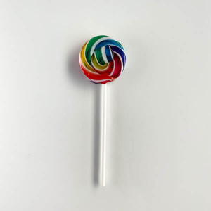 Rainbow Lollipop round swirl (small, 4.5cm diameter)